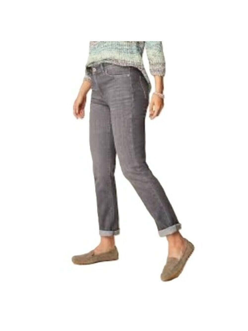 J. Jill Denim Boyfriend Straight Leg Ankle Jeans Gray Women's Size 6